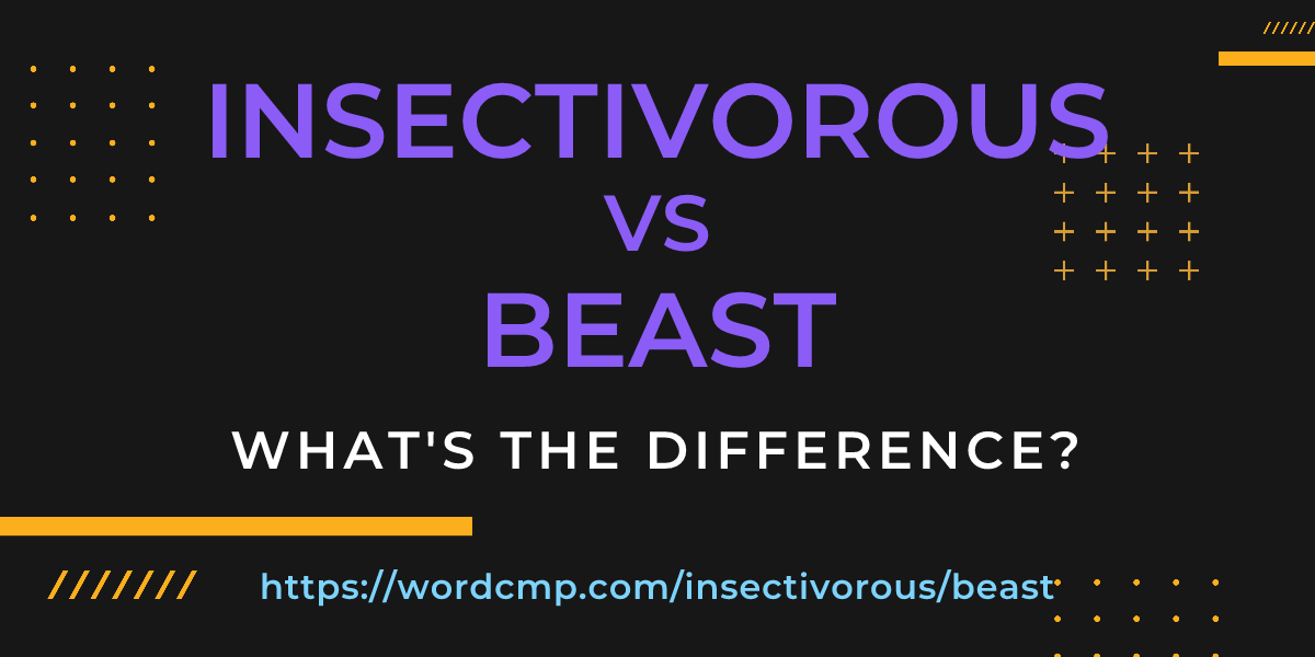 Difference between insectivorous and beast