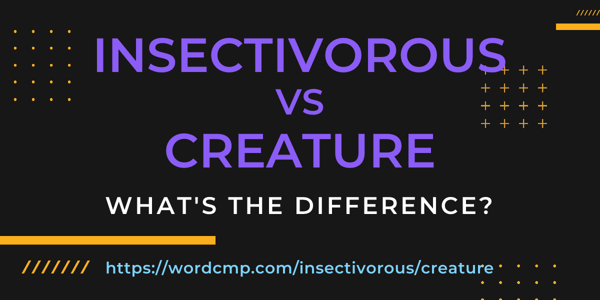 Difference between insectivorous and creature