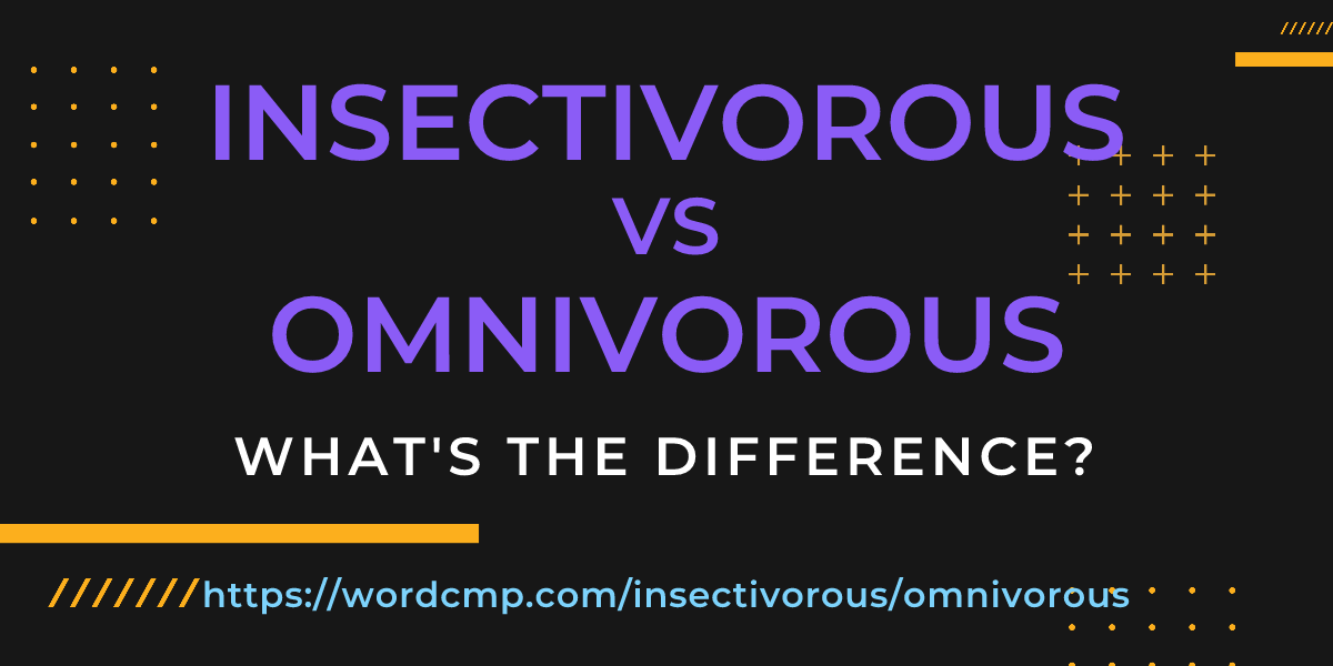 Difference between insectivorous and omnivorous