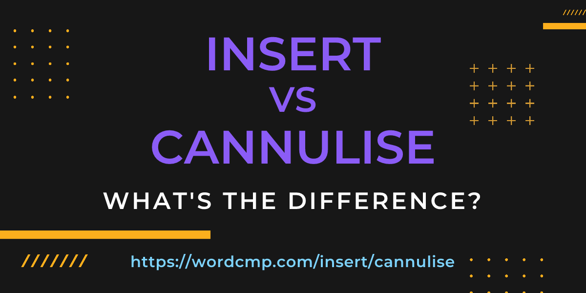 Difference between insert and cannulise