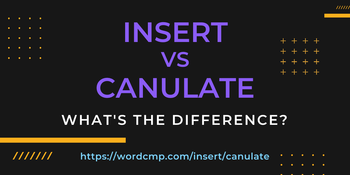 Difference between insert and canulate