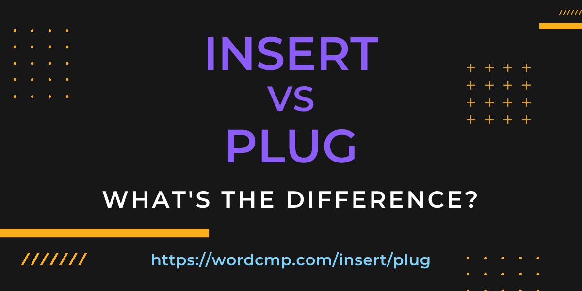 Difference between insert and plug