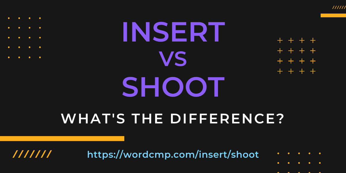 Difference between insert and shoot