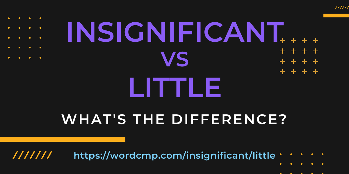 Difference between insignificant and little