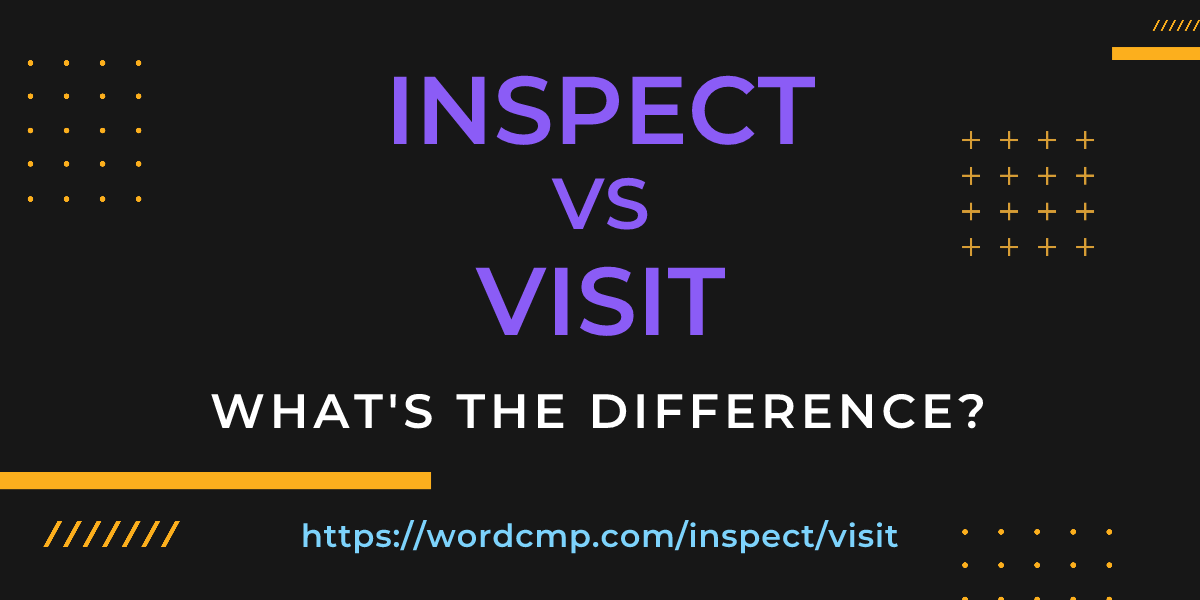 Difference between inspect and visit