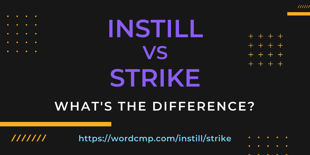 Difference between instill and strike