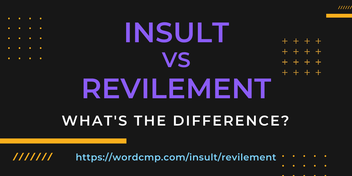 Difference between insult and revilement