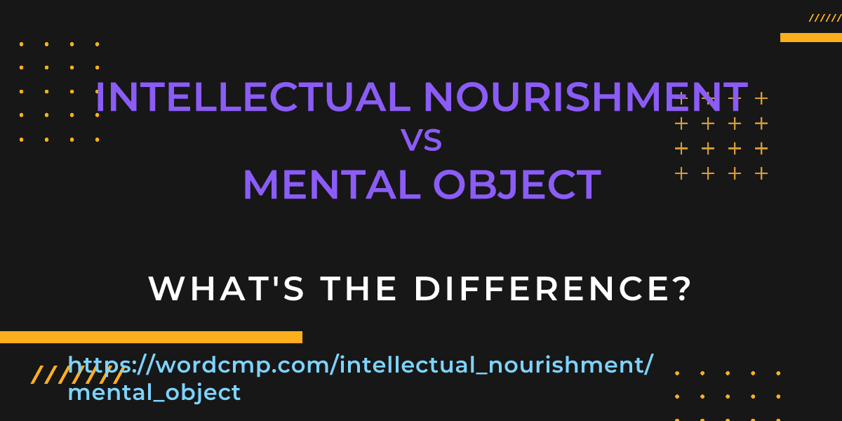 Difference between intellectual nourishment and mental object
