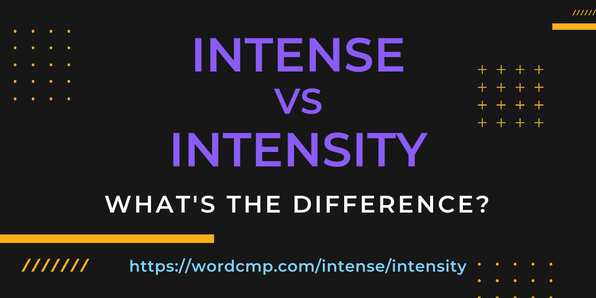 Difference between intense and intensity