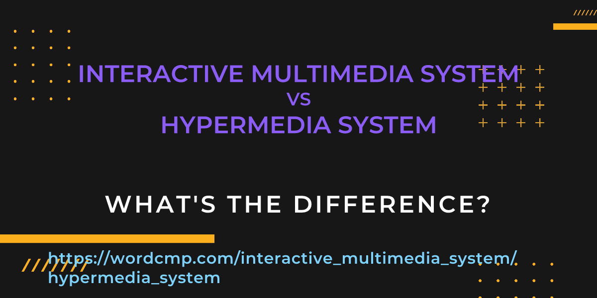 Difference between interactive multimedia system and hypermedia system