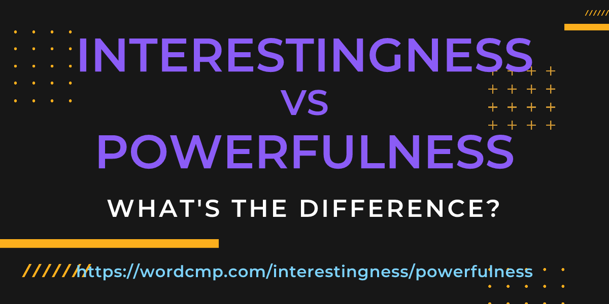 Difference between interestingness and powerfulness