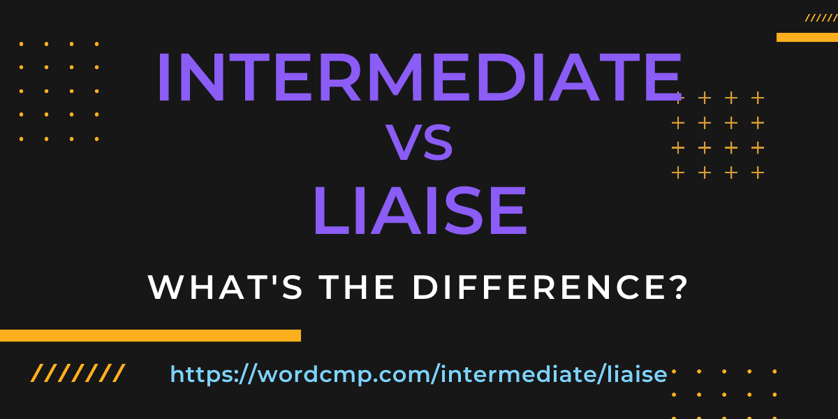 Difference between intermediate and liaise