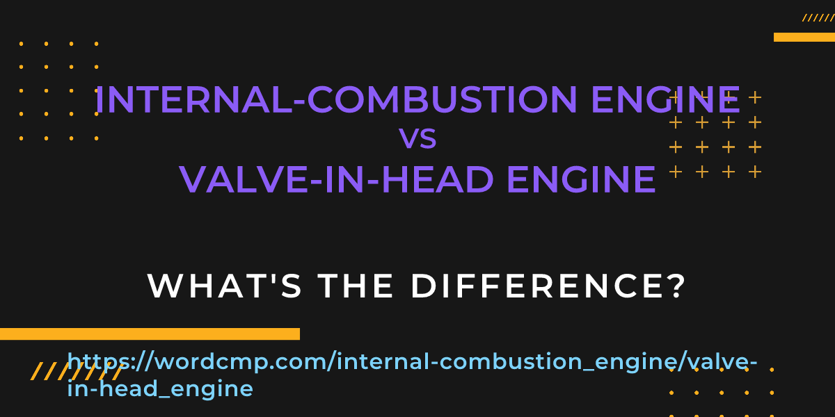 Difference between internal-combustion engine and valve-in-head engine