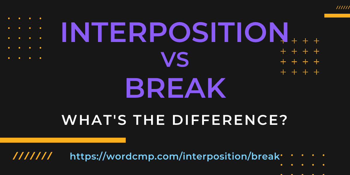 Difference between interposition and break