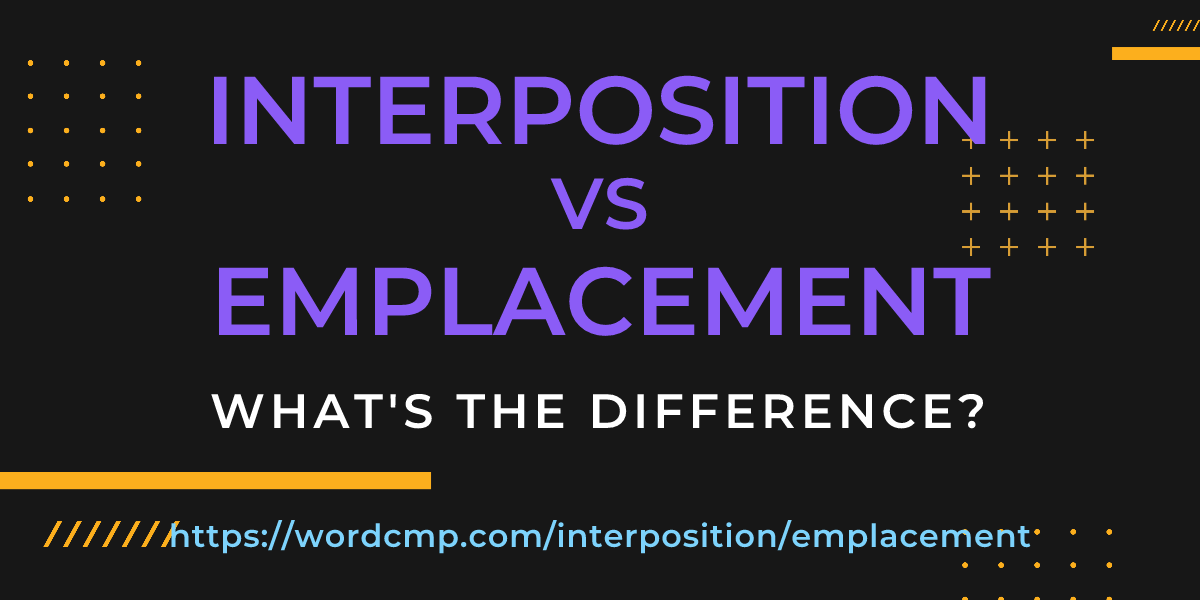 Difference between interposition and emplacement
