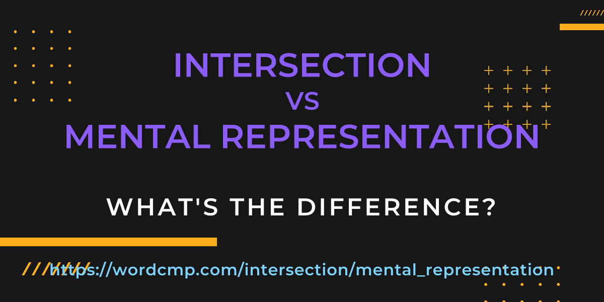 Difference between intersection and mental representation
