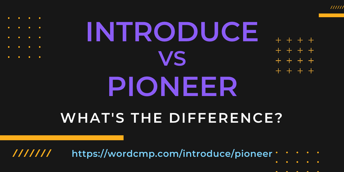 Difference between introduce and pioneer