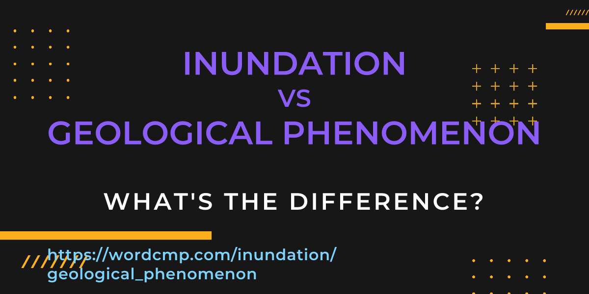 Difference between inundation and geological phenomenon