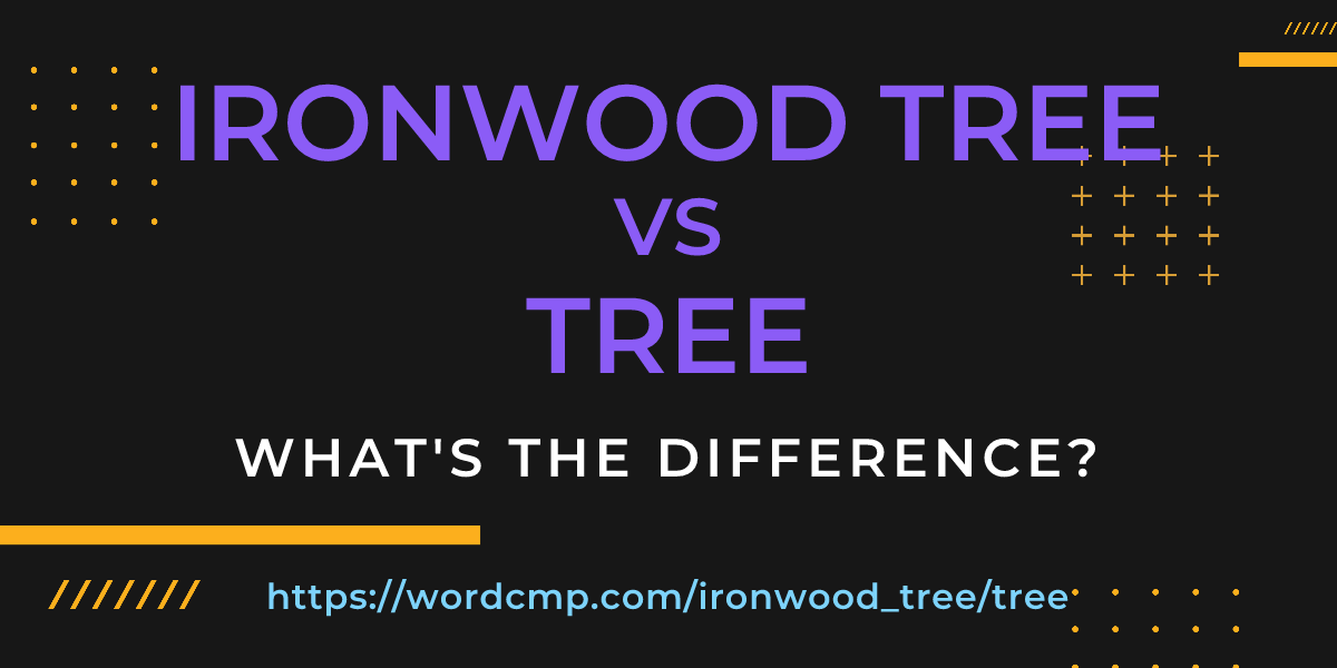 Difference between ironwood tree and tree