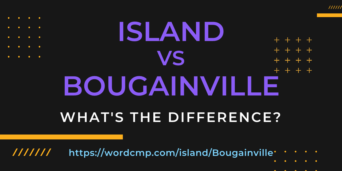 Difference between island and Bougainville