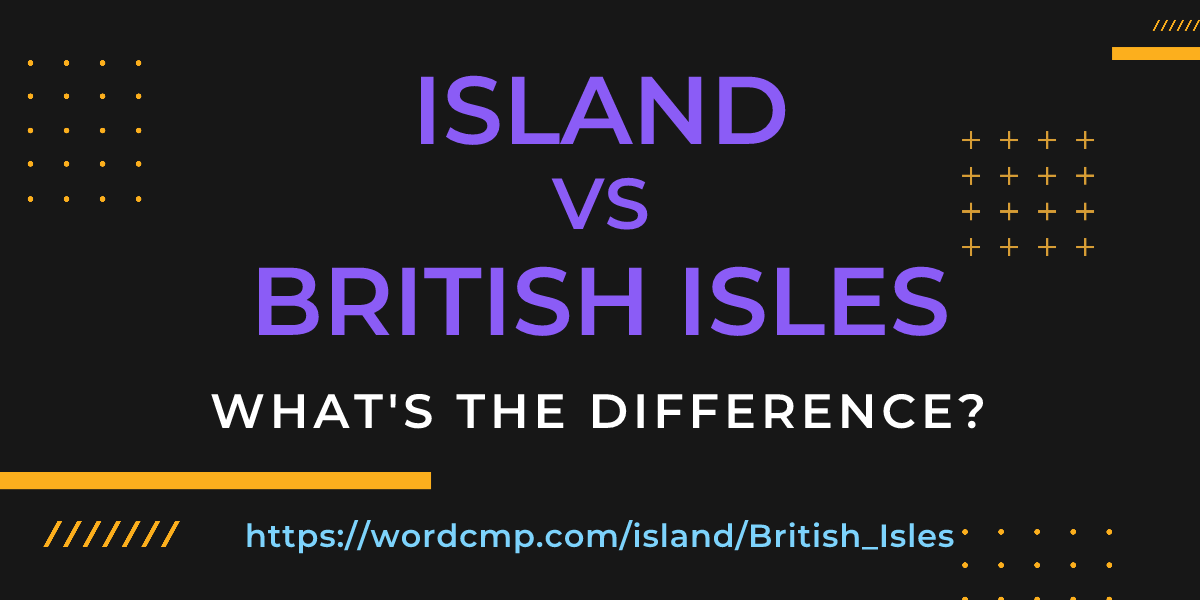 Difference between island and British Isles