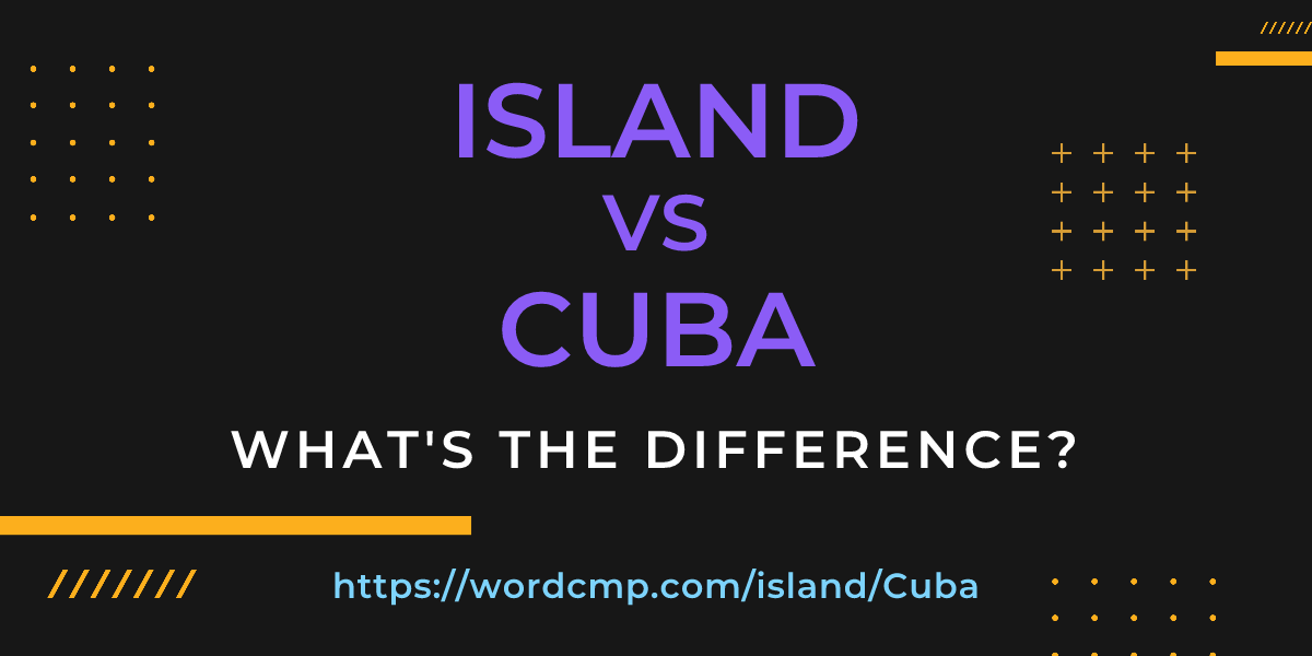 Difference between island and Cuba