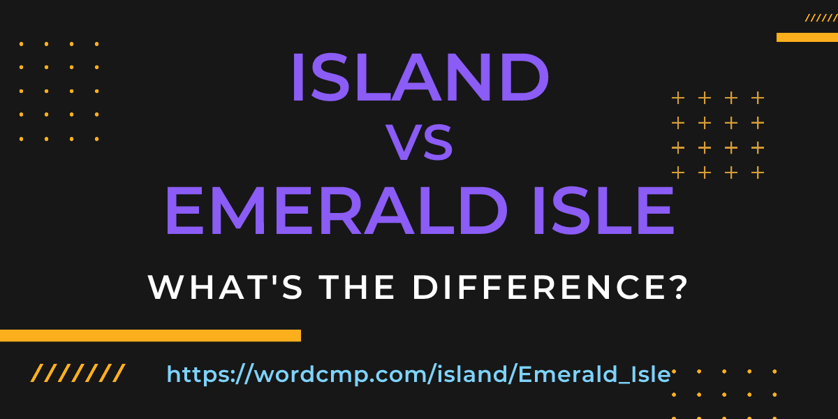 Difference between island and Emerald Isle