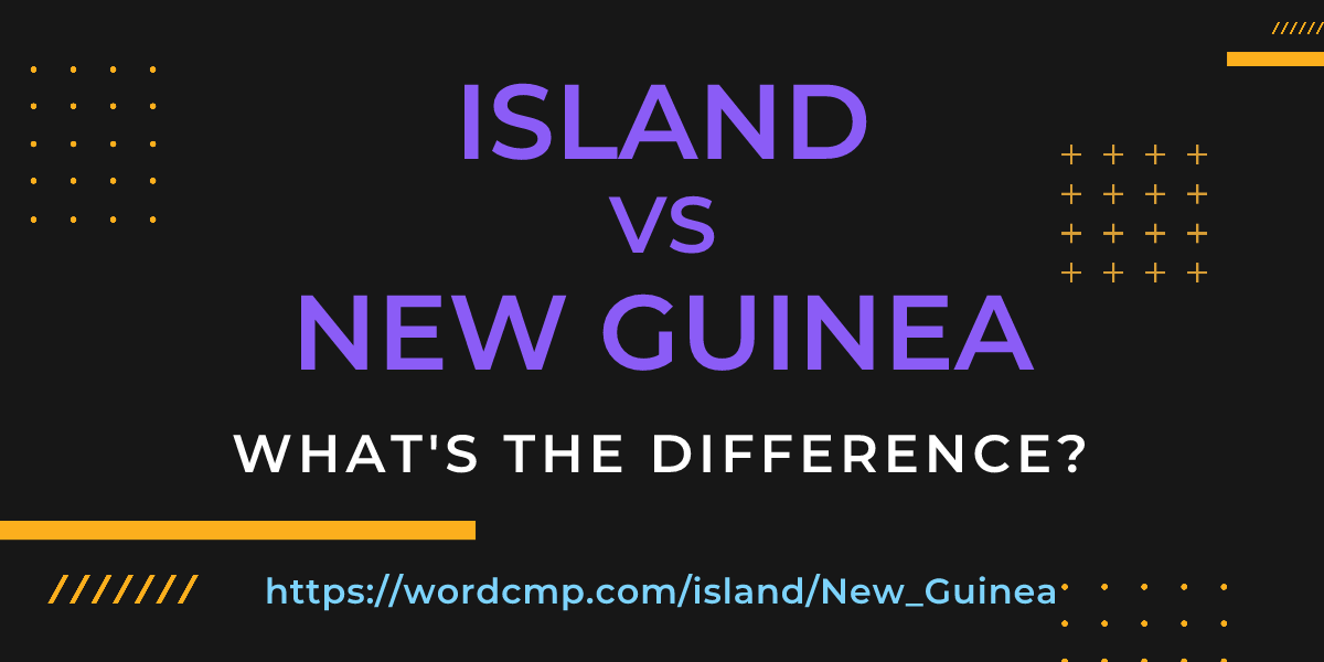 Difference between island and New Guinea