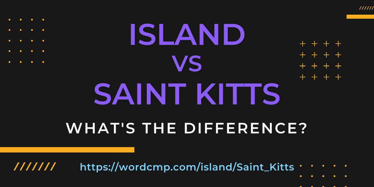 Difference between island and Saint Kitts