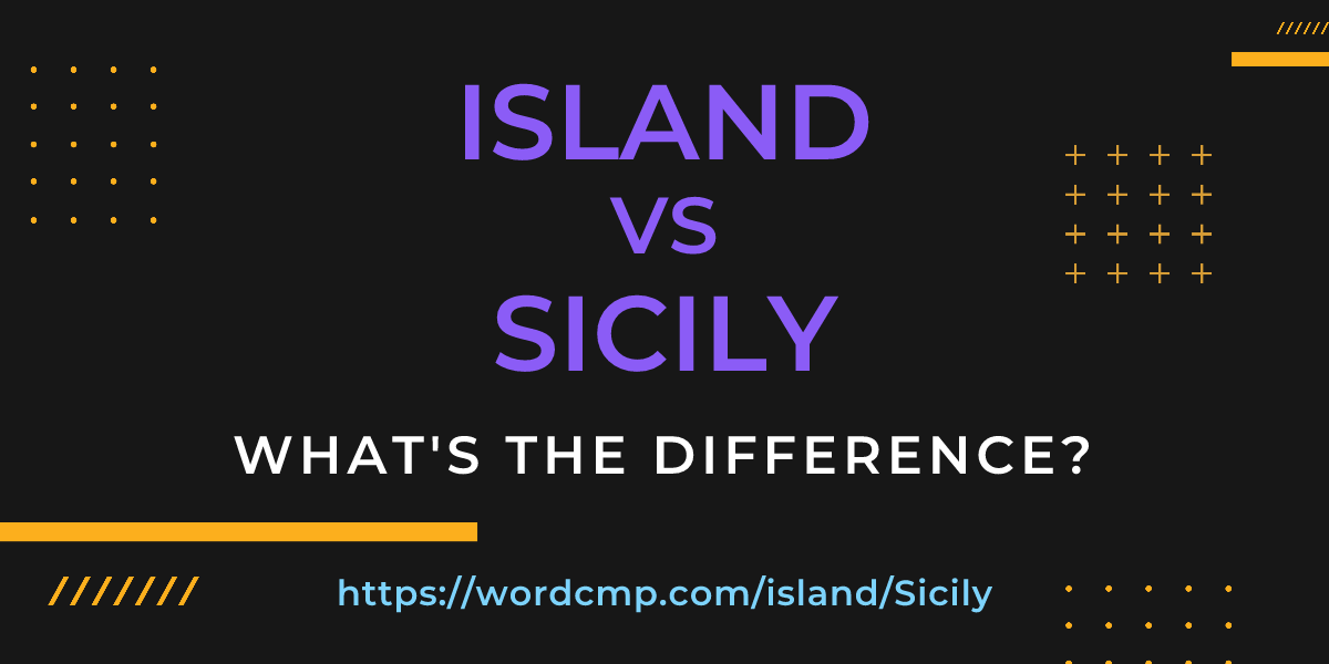 Difference between island and Sicily