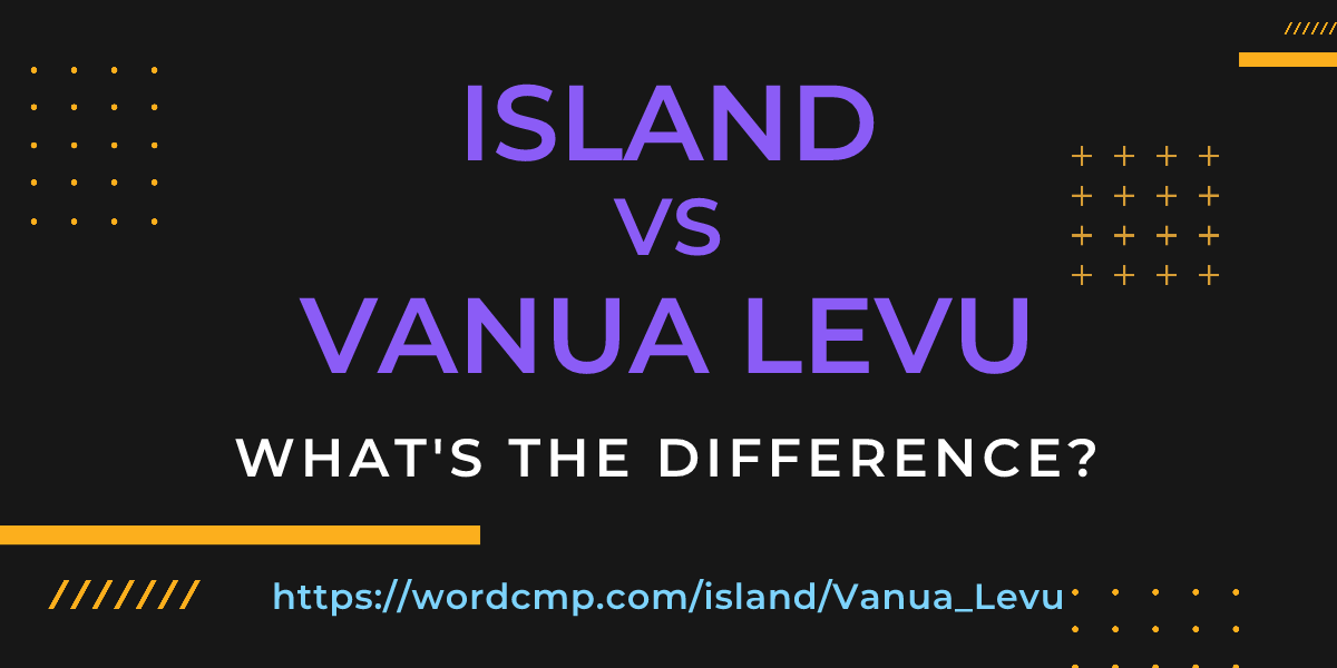 Difference between island and Vanua Levu