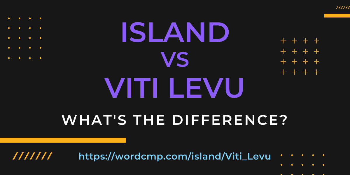 Difference between island and Viti Levu
