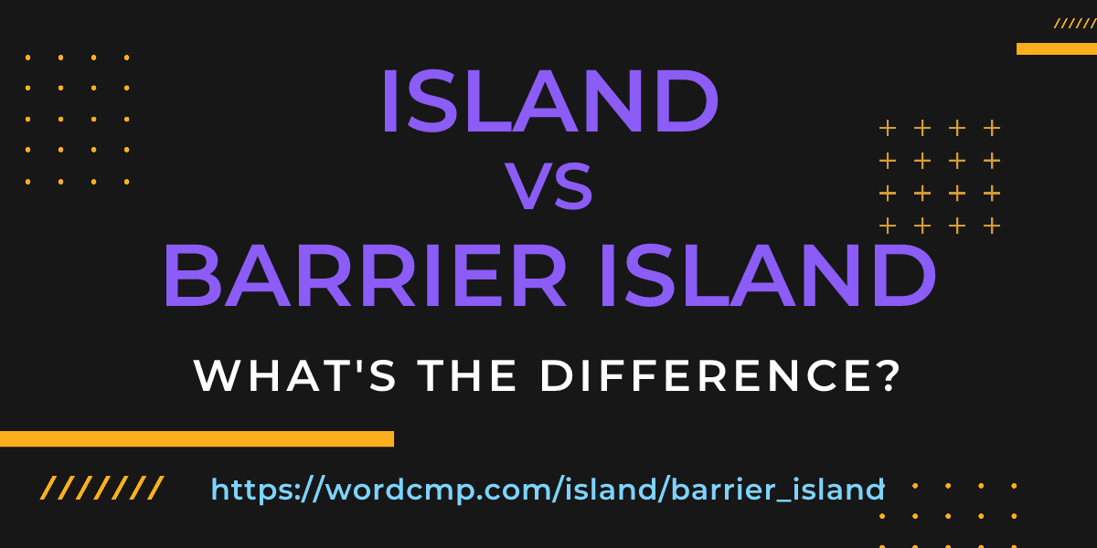 Difference between island and barrier island