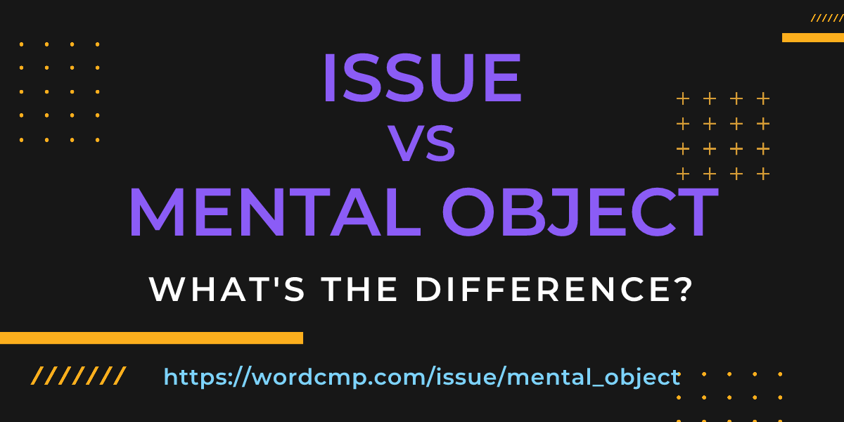 Difference between issue and mental object