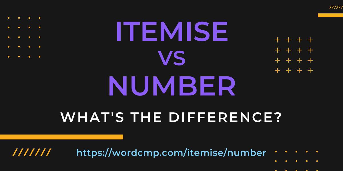 Difference between itemise and number
