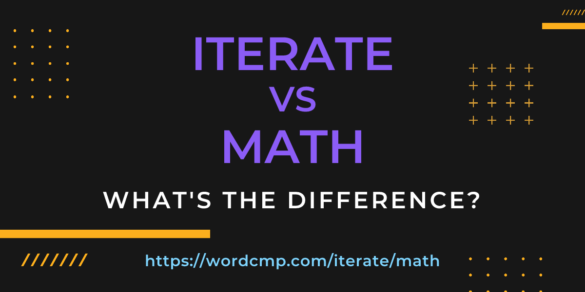 Difference between iterate and math