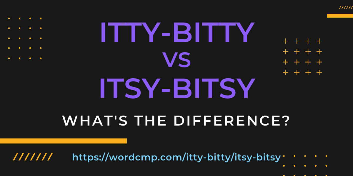 Difference between itty-bitty and itsy-bitsy