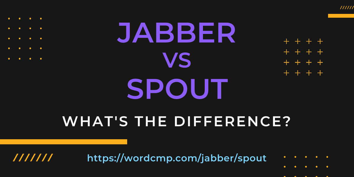 Difference between jabber and spout