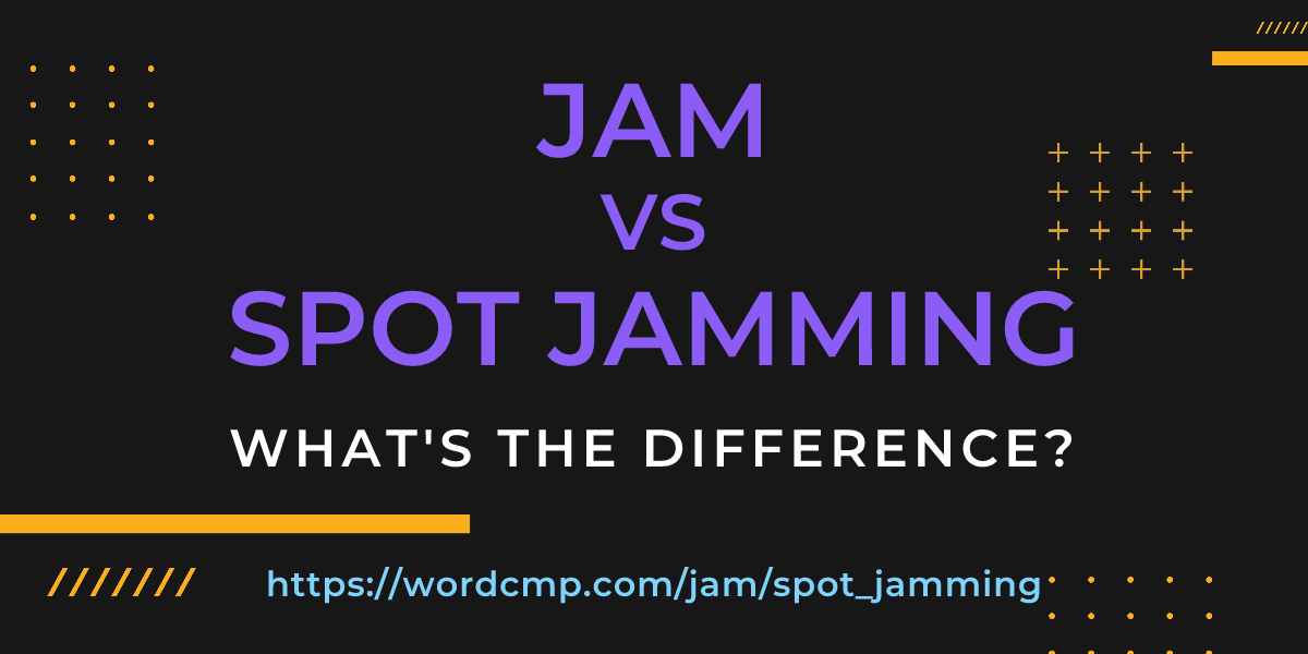 Difference between jam and spot jamming