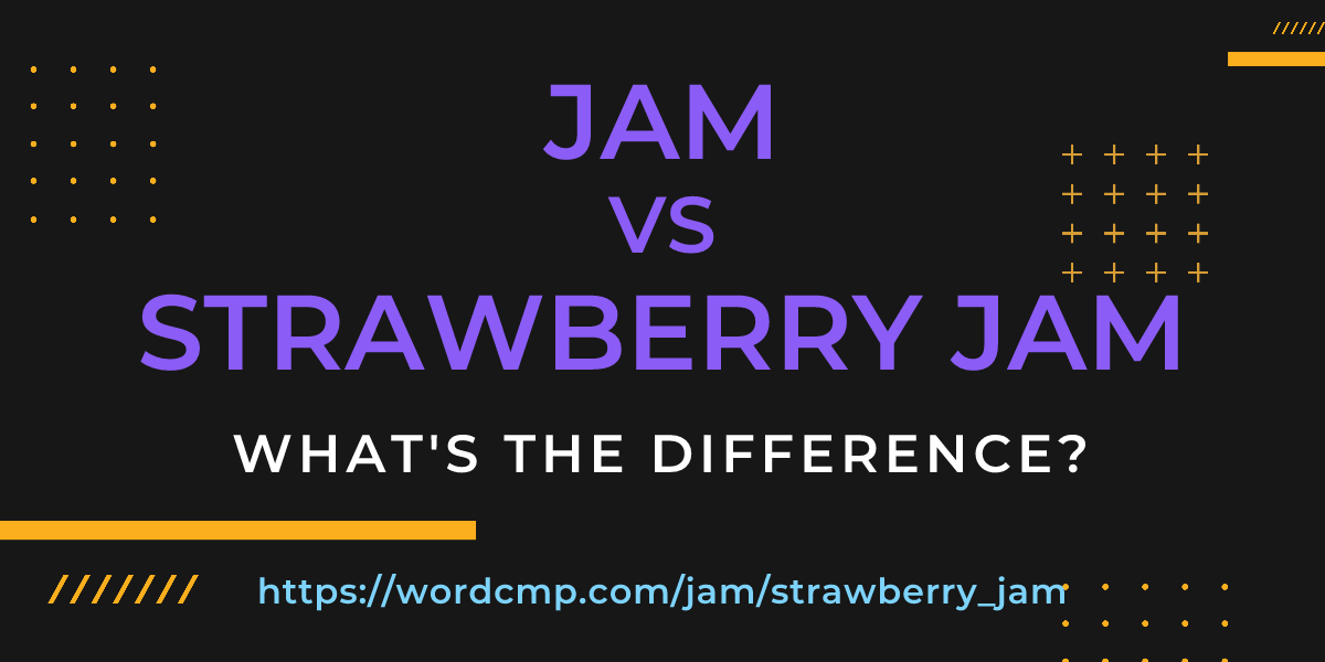 Difference between jam and strawberry jam