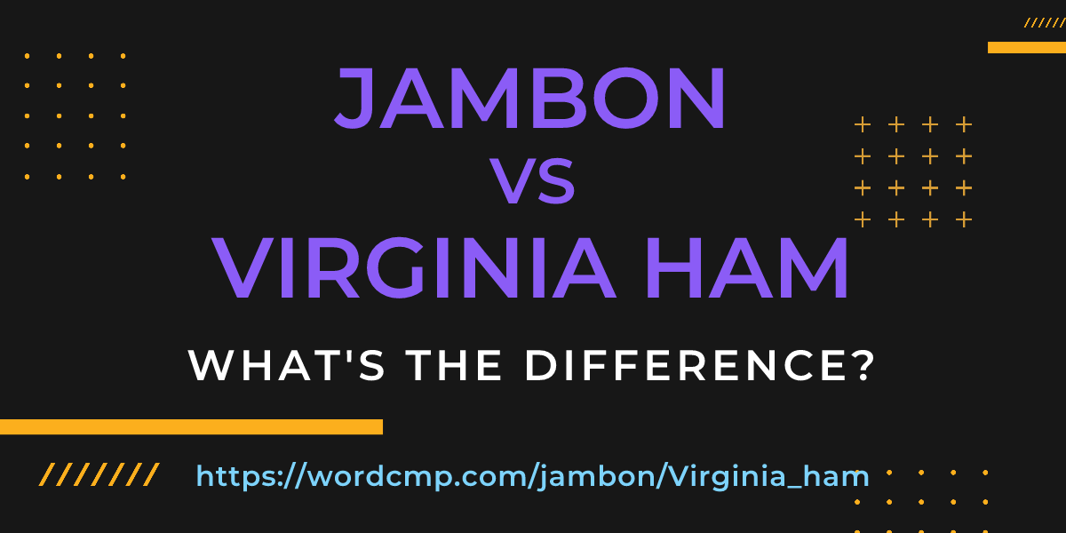Difference between jambon and Virginia ham