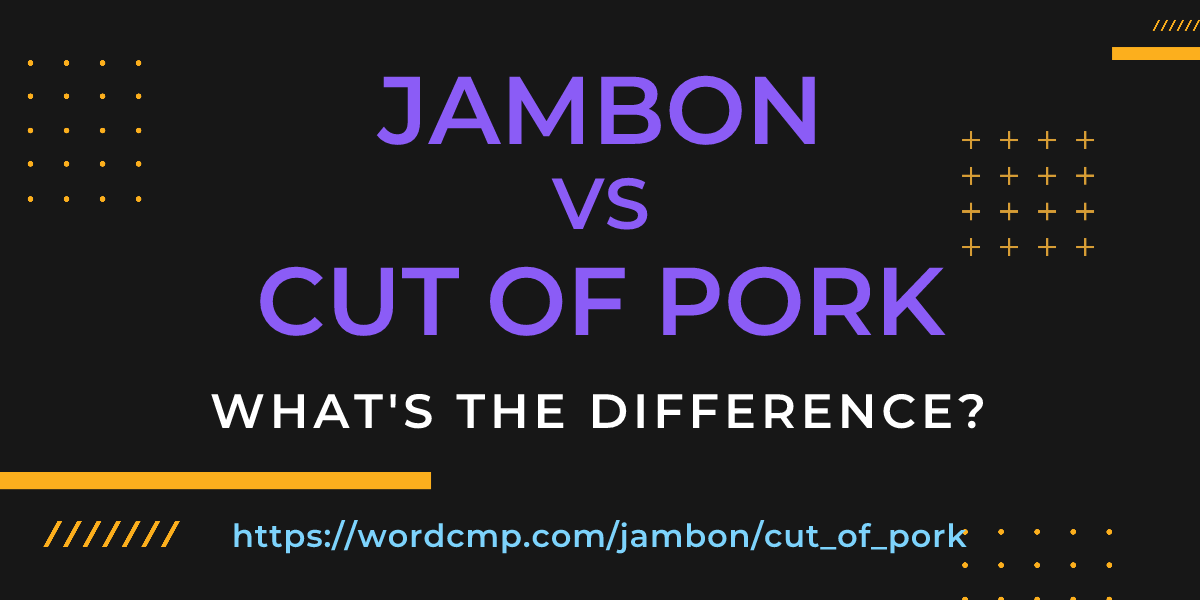 Difference between jambon and cut of pork