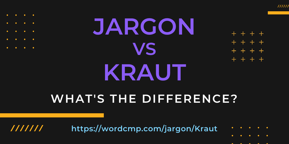 Difference between jargon and Kraut