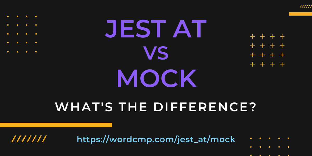 Difference between jest at and mock