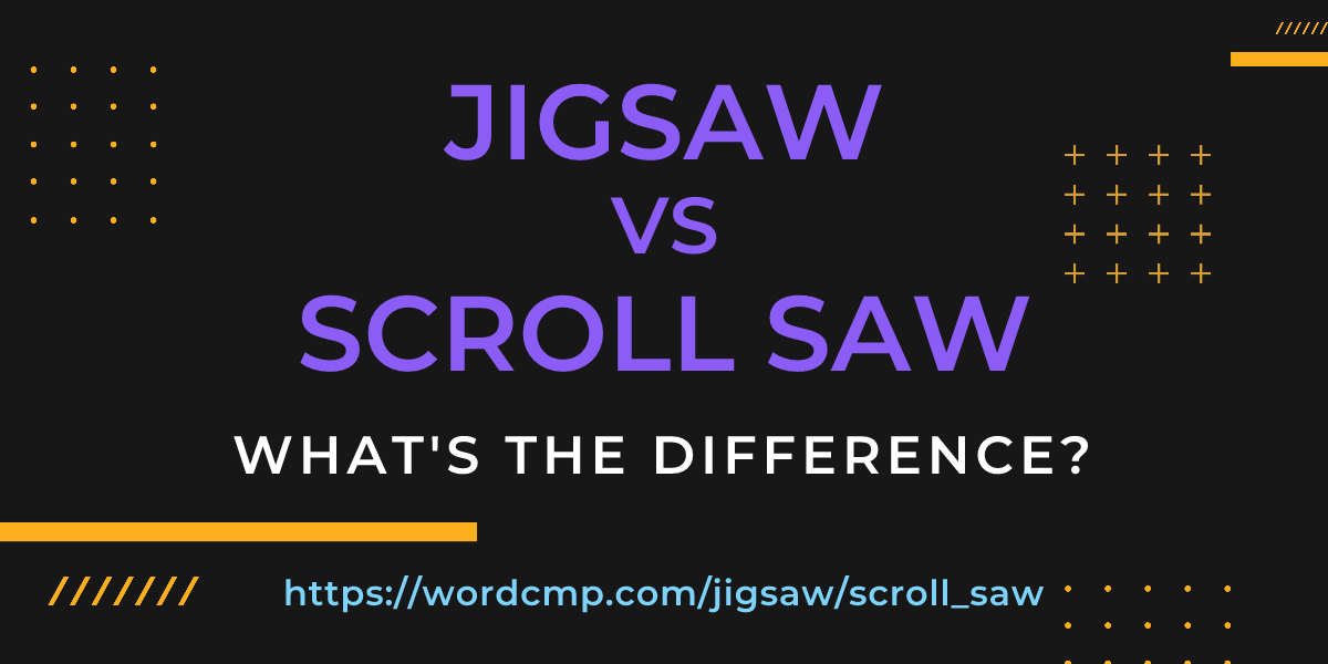 Difference between jigsaw and scroll saw