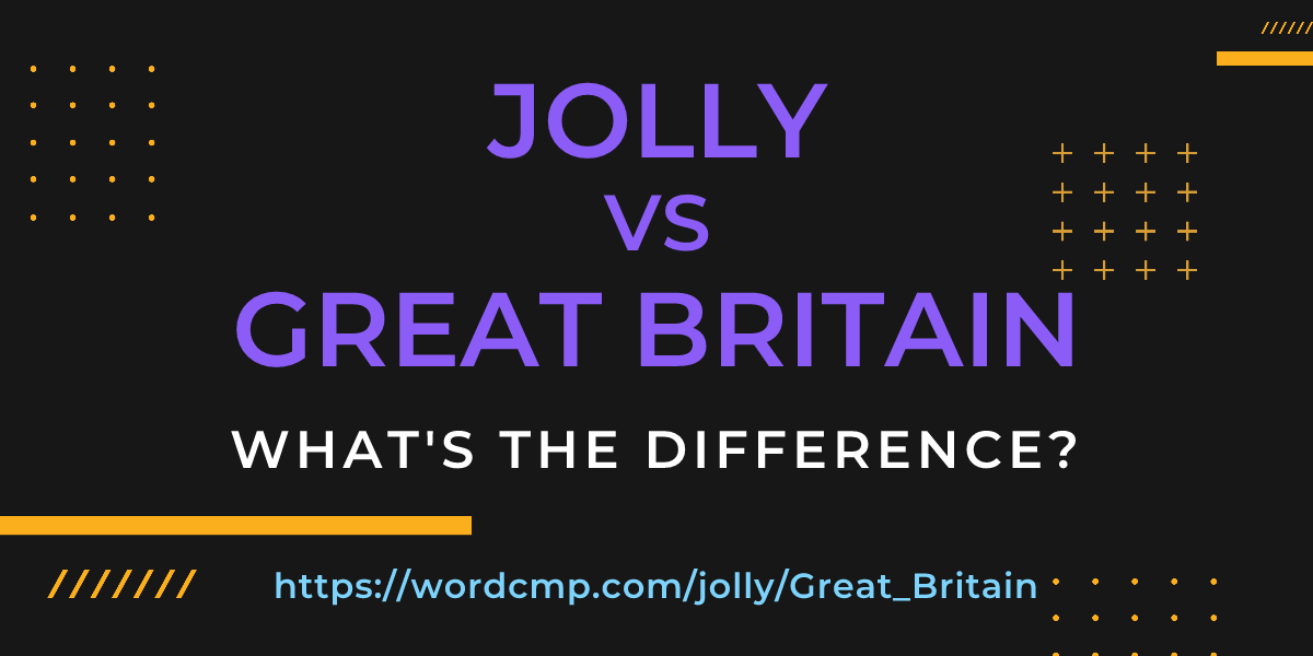 Difference between jolly and Great Britain