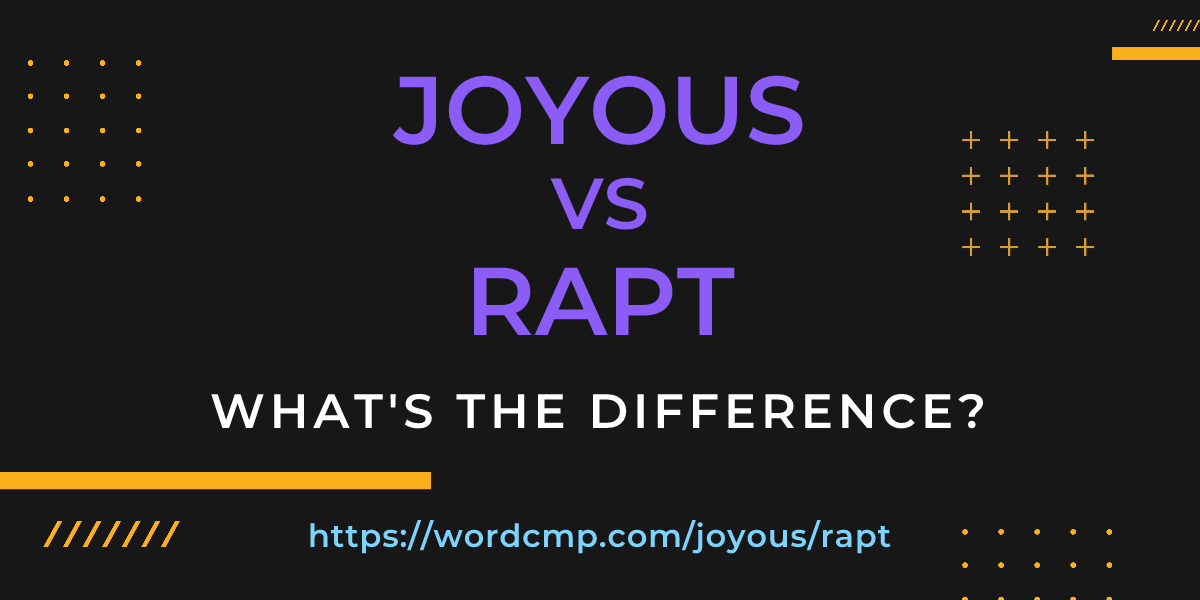Difference between joyous and rapt
