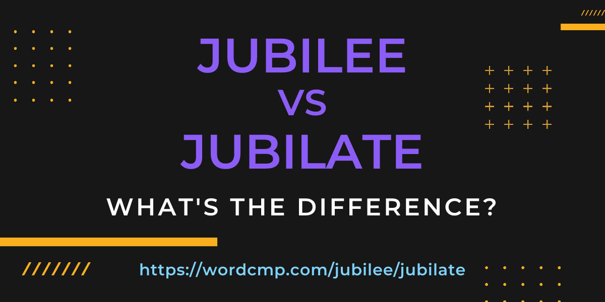 Difference between jubilee and jubilate