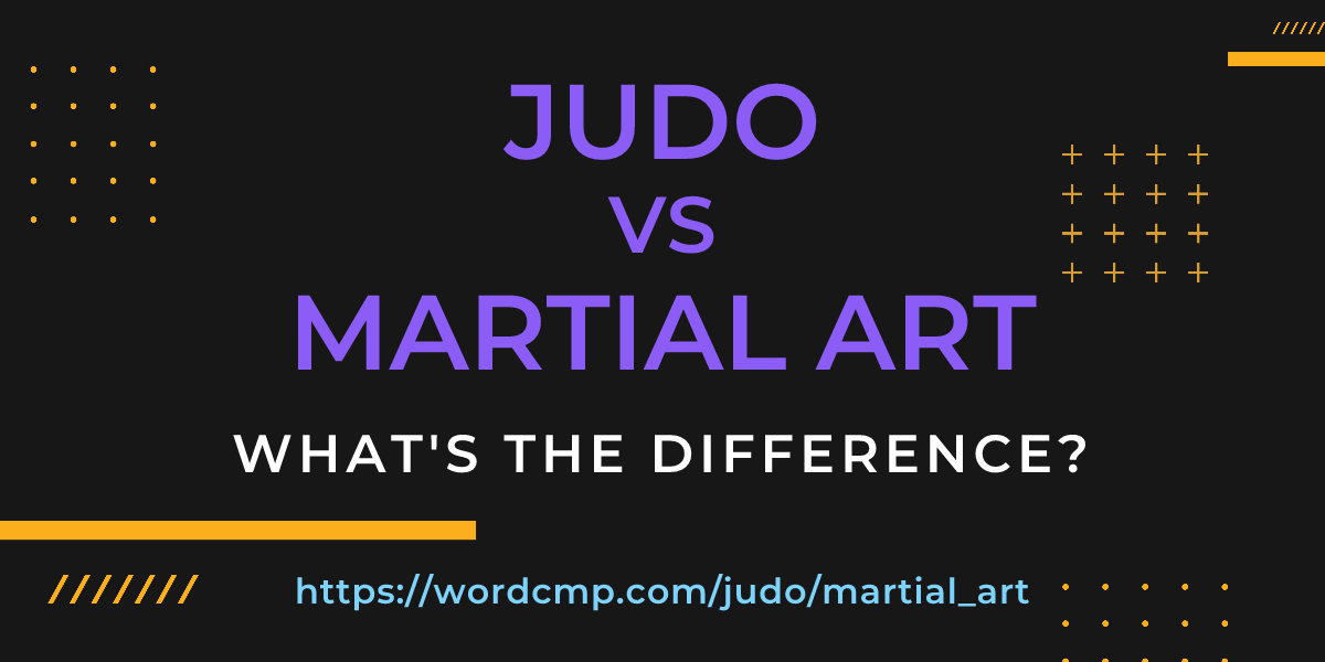 Difference between judo and martial art