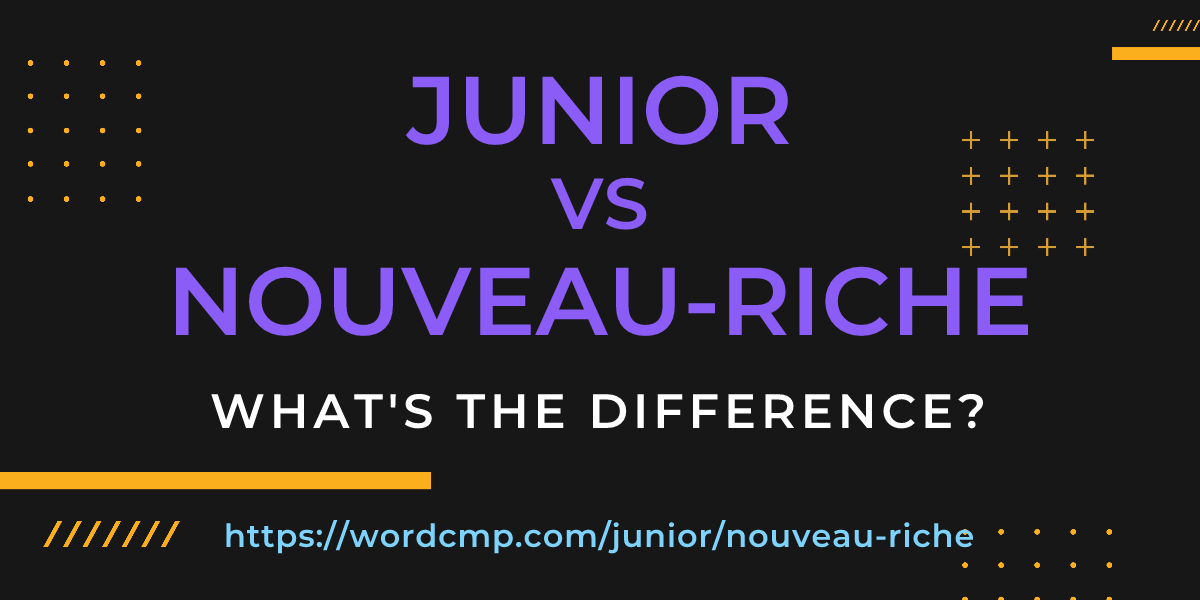 Difference between junior and nouveau-riche